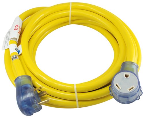 Conntek 14368-50 RV 30 Amp 50-Foot 10/3 Brilliant Yellow Extension Cord Straight Blade