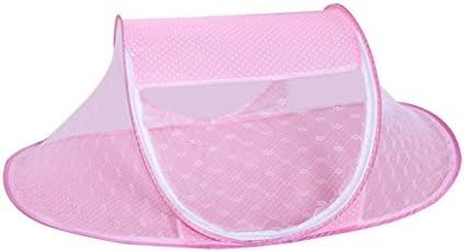 GUANGRUIDA Baby Girl Foldable Carrying Mosquito Net Beach Play Tent Travel Tent Bed Playpen Baby Tent（Pink）