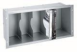 Middle Atlantic Media Holders Front Loading 5 Space DVD Holder, Silver Anodized.