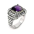 2 Tone Amethyst Ring