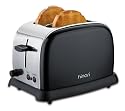 Hinari TL108SSBLK 2 Slice 2 Slot Toaster - Black Stainless Steel