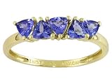 10KT .65CTW TANZANITE 5 STONE RING