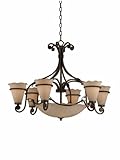 IMAGE OF Triarch International 31463 Harvest Bronze Coronado Wrought Iron Nine Light Chandelier from the Coro