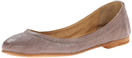 FRYE Women's Carson Ballet Flat, Grey, 6.5 M US