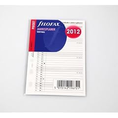 Einlagen Pocket: Jahresplaner 2012 von Filofax