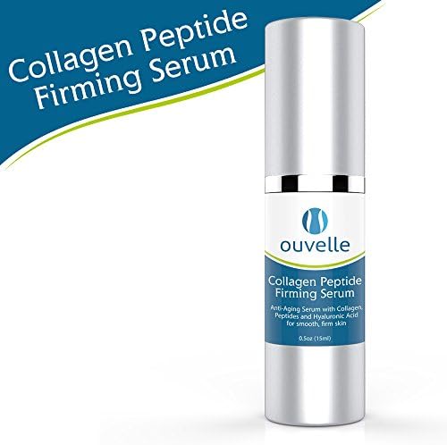 Collagen Peptide Firming Serum - Multi-Peptides, Elastin, Hyaluronic Acid, Matrixyl® - Best Anti-Aging Skin Care Ingredients - Helps Reduce Fine Lines and Wrinkles - Promotes Smooth, Firm, Hydrated and Supple Skin - 60-Day Money-Back Guarantee - 0.5 oz (15 ml)
