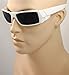 Polarized Anti-Glare Dark Lens Wrap Around Sunglasses - WHITE Frame Limited