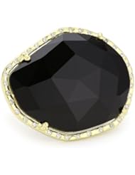 Jolie B. Ray "Caviar" Black Onyx Slice Diamond Cocktail Ring, Size 7