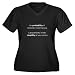 Stupidity Probability Women's Plus V-Neck Dark T
