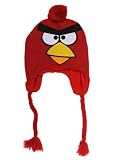 Angry Birds Red Bird Plush Beanie Embroidered Laplander Earflap Winter Fleece Knit Ski Cap Hat / Officially Licensed Product By Rovio