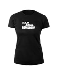 Shirt Junkies Womens- - PAUL WALKER R.I.P. Memorial Premium Next level T-Shirt-Black-M