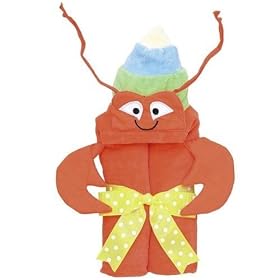 Mullins Square Tubbie Hooded Towel - Crab