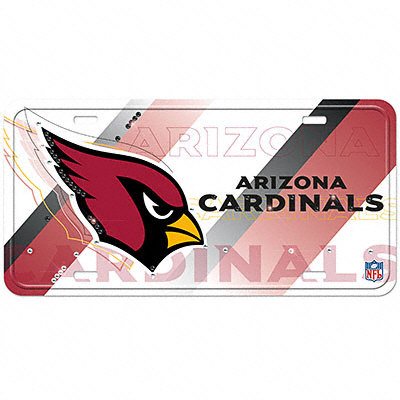 Arizona Cardinals License Plate: Aluminum Street Flair License Plate
