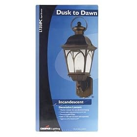 COOPER LIGHTING L135IPC REGENT DUSK TO DAWN OUTDOOR LANTERN by Cooper Lighting