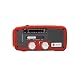 Etón American Red Cross ARCFR160R Microlink Self-Powered AM/FM/NOAA Weather Radio with Flashlight, Solar Power and Cell Phone Charger (Red)
