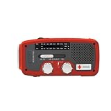 Et�n American Red Cross ARCFR160R Microlink Self-Powered AM/FM/NOAA Weather Radio with Flashlight, Solar Power and Cell Phone Charger (Red) ~ Eton
