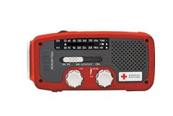 Et&oacute;n American Red Cross ARCFR160R Microlink Self-Powered AM/FM/NOAA Weather Radio with Flashlight, Solar Power and Cell Phone Charger (Red)
