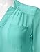 NINEXIS Women's Henley Buttoned Blouse with Flap Pockets (S-3XL / 22 Colors)