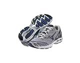 Mizuno Men's Wave Rider 12 Silver/Orange/Bolt 12.5 (2E)