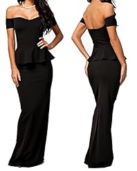 Sexy Polyester/Spandex Stretchy Peplum Evening Dress/Party Dress/Maxi Dress 