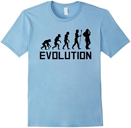 Men's Cowboy Evolution Funny Wild West Shirt Small Baby Blue