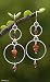 Garnet earrings, 'Peruvian Suns'