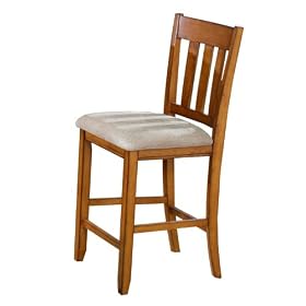 Aaron 30 Inch Barstool in Rustic Oak Finish (Pack of 2) By Berkline Family Dining