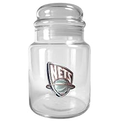 New Jersey Nets 31oz Glass Candy Jar - Primary Logo NBA Basketball