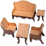 3-D Wooden Puzzle - Dollhouse Livingroom Furniture Set -Affordable Gift for your Little One! Item #DCHI-WPZ-P008