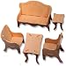 3-D Wooden Puzzle – Dollhouse Livingroom Furniture Set