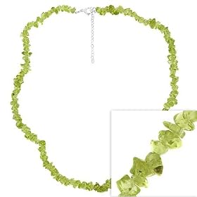 Sterling Silver .925 Genuine Peridot stone Necklace