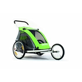 Click here to buy Croozer 535 Double Child Bicycle Trailer (Green Grey Black) by Croozer Designs