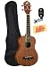 Oscar Schmidt by Washburn OU2 Concert Ukulele Bundle with Gig Bag, Tuner, and Polishing Cloth - Mahogany Top, Back, and Sides