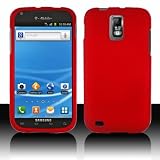 41tW7yWSESL. SL160  Samsung T Mobile Galaxy S2 II Accessory   Red Rubberized Designer Protective Hard Case Cover + MyDroid Transparent/Clear Decal