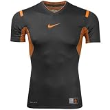 Nike Herren T-Shirt Pro Vapor Vneck IGN Holland, anthracite/total orange, S