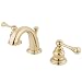 Kingston Brass KB912BL+ Vintage High Rise Mini Widespread Lavatory Faucet, Polished Brass
