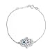 Bling Jewelry .925 Sterling Silver CZ Filigree Hamsa Evil Eye Bracelet 6.5 in. Bling Jewelry .925 Sterling Silver CZ Filigree Hamsa Evil Eye Bracelet 6.5 in.