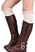 MOLERANI Women's Crochet Lace Trim Cotton Knit Leg Warmers Boot Socks