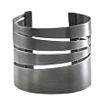 Dark Burnished Silver Trendy Wide Casting Cuff Bracelet