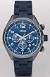 Fossil #CH2728 Men's Blue Silicone Band Flight Chronograph Watch