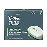 Dove Men and Care Body and Face Bar, Extra Fresh, 8 Count (4.25 Ounce each)