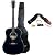 Full Size Acoustic Guitar with Free Carrying Bag and Accessories – Black