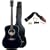 Full Size Acoustic Guitar with Free Carrying Bag and Accessories - Black