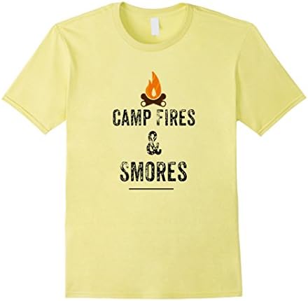 Men's Camp Fires Smores Fall Autumn T Shirt Small Lemon