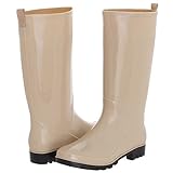 Capelli New York Ladies' Shiny Solid Opaque Rain Boot Nude 8