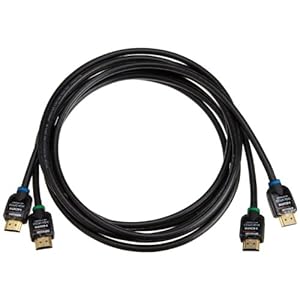 AmazonBasics 2-Pack, High-Speed HDMI Cables 6.5 feet -- Supports Ethernet, 3D, and Audio Return [Newest Standard]