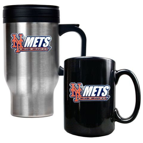 New York Mets NY Coffee Cup & Travel Mug Gift Set