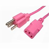 Cables Unlimited Ka-Bling PWR-1000-06P 6-Feet PC Power Cord (Pink)