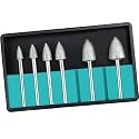 High-Speed Diamond Rotary File Set 6 Sizes - Bullet Point Use with 1/8 Power Rotary Tools