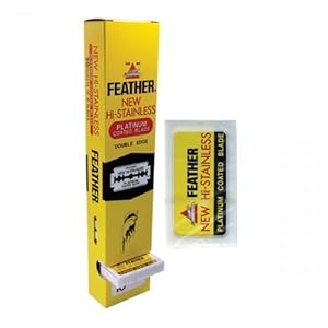 100 Feather Razor Blades NEW Hi-stainless Double Edge